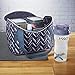 Fit & Fresh Jaxx FitPak Meal Management Set, Top-Loading, Mini-Tote Bag with Portion Control Container Set, Ice Pack and 28-oz. Jaxx Shaker Bottle, Lilac Chevron