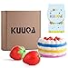KUUQA 3 Pcs Squishies Slow Rising Jumbo Rainbow Squishy Cake and Strawberry Fruit Charms Squishy Toys Stress Relief Toys Party Favors (Colour Random)