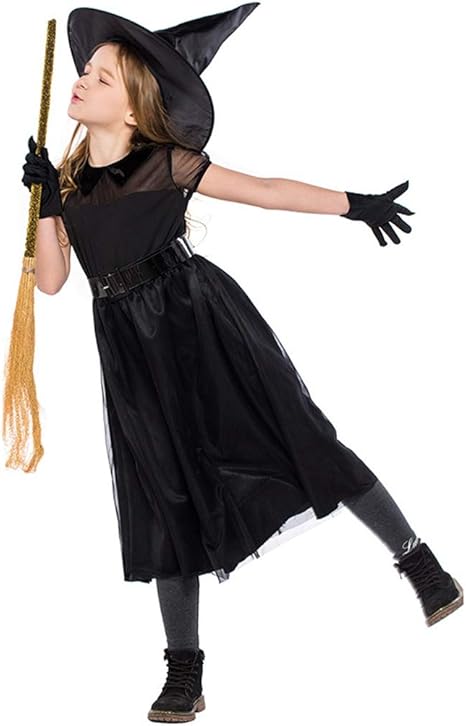 Amazon Xinxikeji Halloween コスチューム キッズ 仮装 ハロウィン コスプレ服 コスチューム ハロウィン 魔女 コスプレ ハロウィーン パーティ 舞台 イベント 演出服 4 8歳 100 140cm L キッズコスチューム ホビー