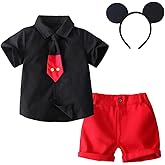 Lito Angels Baby Boys Toddler 12 Months - 7 Mouse Costume Kids Halloween Fancy Party Dress Up Suit Set with Mouse Ears