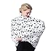 Losska Baby Car Seat Cover canopy nursing and breastfeeding cover (Black hearts and panda)