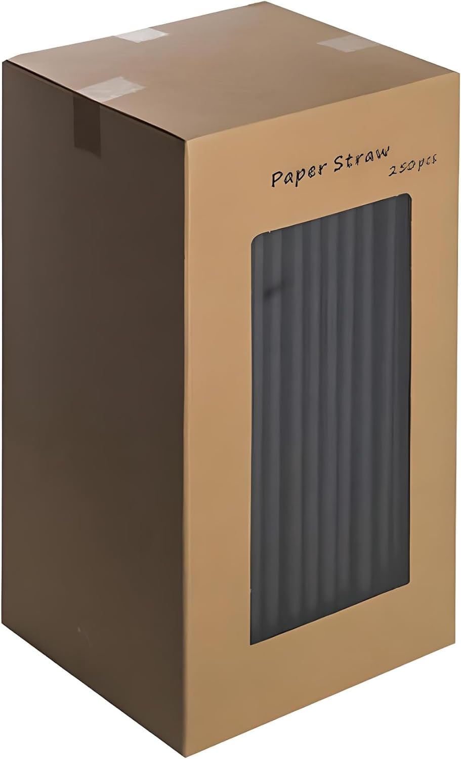 We Can Source It Ltd - Black Paper Straws (5.5"/140mm) – Eco-Friendly, Biodegradable & Compostable – Durable Drinking Straws for Parties, Cocktails, Tumblers, Hot & Cold Drinks - Pack of 250