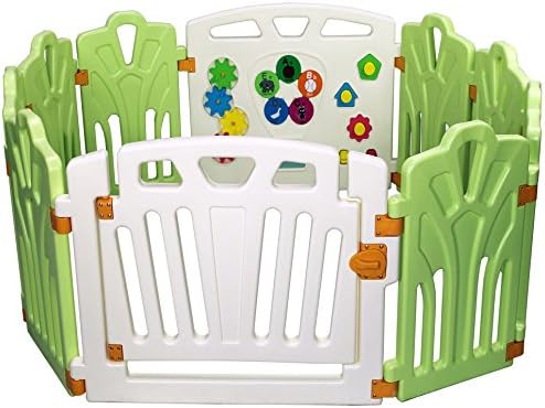 Kiddygem Baby Playpen, Puzzle and beep, Green