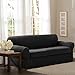 MAYTEX Pixel Ultra Soft Stretch 2 Piece Furniture Cover Loveseat Slipcover, Charcoal
