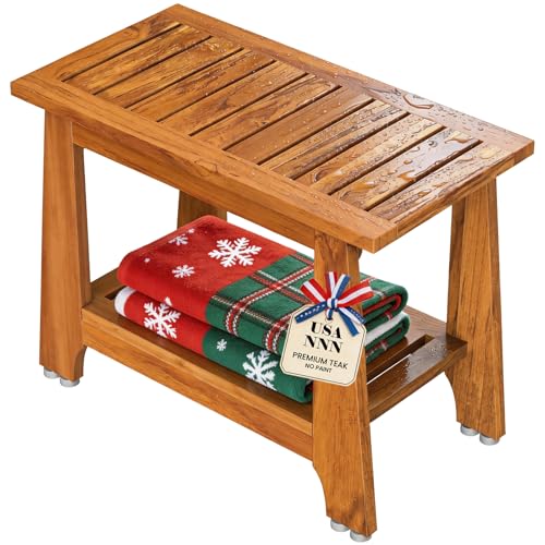 Heavy Duty Teak Shower Bench