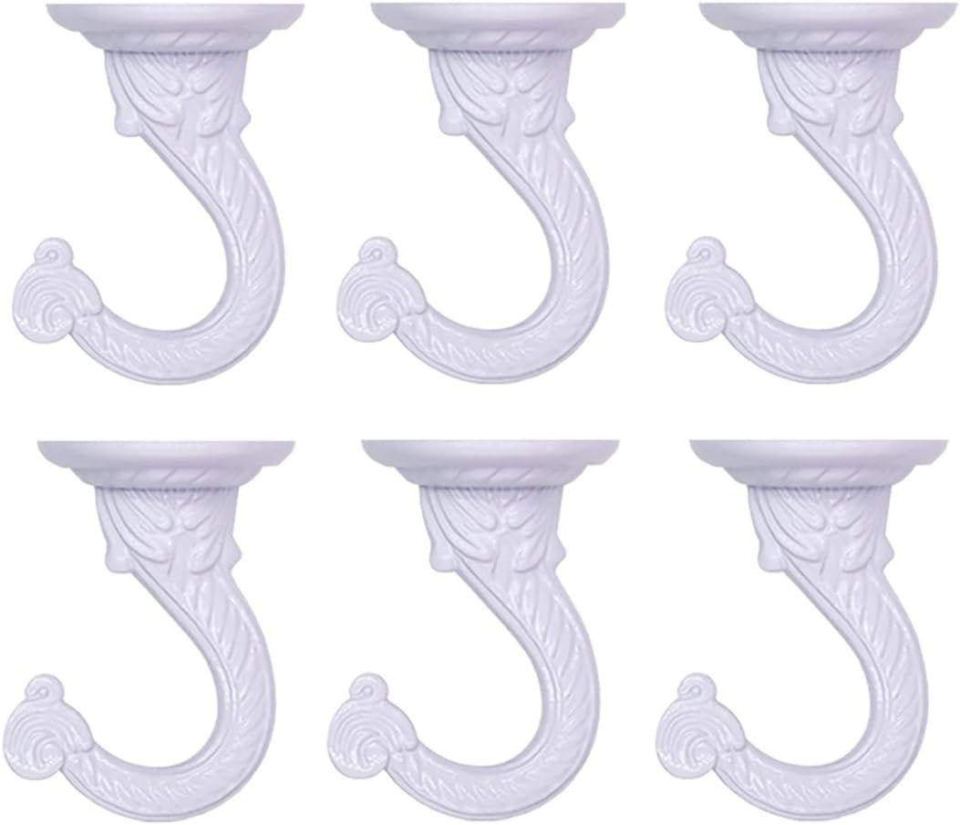 Outdoor Hanging Brackets - diplambr Swag Hook Heavy Duty Ceiling Hook with Hardware for Ceiling Installation Cavity Wall Fixing Hanging Plants Chandeliers Wind Chimes etc. Indoor&Outdoor(6, White)