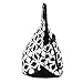 MangGou White & Black Geometric Pattern Waterproof Lunch Bags for Women fashion Reusable Insulated Lunch Boxes for School Work Office Picnic Travel Neoprene Lunch Tote with Side Pocket Zipper Closure