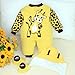 Baby Cows Warm Body Suit Autumn and Winter Clothing Baby Romper (0-6Months, Yellow)