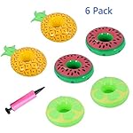 Willcome Funny Inflatable Pool Party Drink Floats - Flamingo Coasters Cup Drink Holder for Swimming Pool