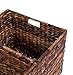 BIRDROCK HOME Abaca Rolling Storage and Recycling Bin - Divided Decorative Cart - Kitchen - Paper Cans Glass Plastic Sorter - Toy Blanket Storage