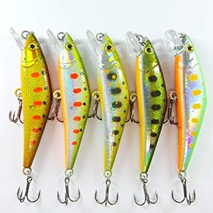 Momolures Leurre De Pêche 63 Mm 7,0 G Lourd Minnow Sinker En Tungstène équipé Pour Truite, Sandre, Brochet, Bar Style D