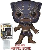 Funko Pop! Marvel: Black Panther - Black Panther Warrior Falls #274 Vinyl Figure (Bundled with Pop BOX PROTECTOR CASE)