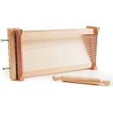 Chitarra Pasta Maker with Rolling Pin by Verve CULTURE, Traditional Italian Pasta Maker Machine with Pasta Roller, Noodle Maker, 17&rdquo; X 8.5&rdquo; X 3.5&rdquo; Board, 9.5'' x 1&rdquo;Rolling Pin