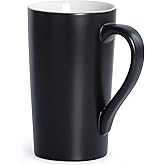 harebe 20 OZ Coffee Mug, Simple Large Tall Ceramic Cup, Smooth Ceramic Tea Cup for Office and Home, The Best Gift for Your Father, Husband And Friends, Big Capacity with Handle, Black