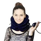 Cervical Traction Device ✮ Improve Spine Alignment to Reduce Neck Pain ✮ Cervical Collar Adjustable ✮(Blue) Cervical Neck Traction Pillow