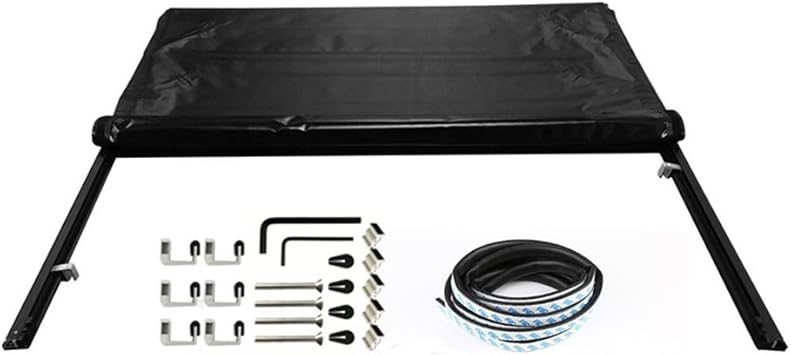 Amazon Com Tonneau Cover Compatible With 2014 2017 Toyota Tundra Roll And Lock Soft Style Double Sided 24 Oz Vinyl Aluminum Black 96 Inch Bed By Ikon Motorsports 2015 2016 Automotive