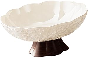 FQRDKT Fruit Basket on Tall Stand, Fruit Tray, Decorative Pedestal, Bowl for Kitchen Countertop for Snacks, Candy, Dining Tab