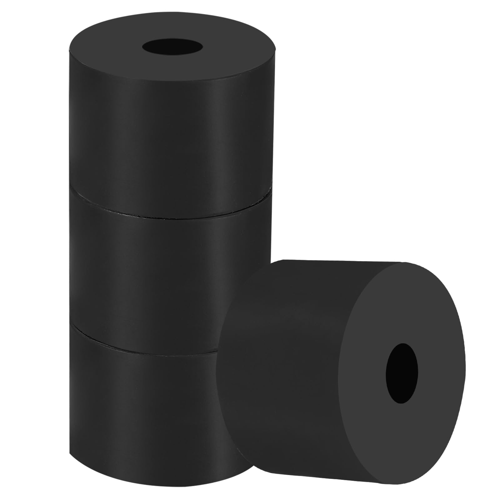 PATIKIL Multi Purpose Rubber Spacer, 4 Pcs 2"OD 0.5"ID 1.6"Thick Neoprene Round Anti-Vibration Isolation Pads Isolator Rubber Bushings Spacer Washer for HVAC Bolts Car Accessories