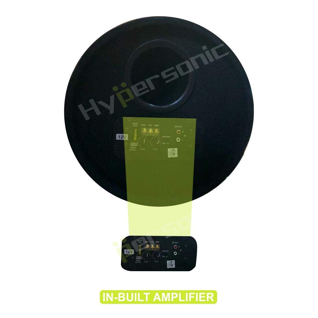 12 inch bass tube with inbuilt amplifier