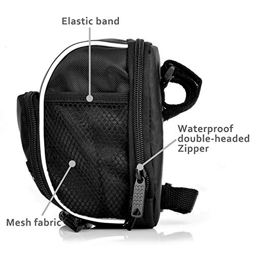 BOBILIFE Bike Handlebar Front Bag, Cycling Bicycle Handlebar Bags Front Frame Tube Basket with Rain Cover