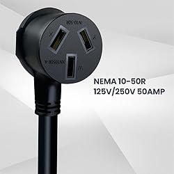 NEMA 10-30P Dryer Male to 10-50R Electrical Stove