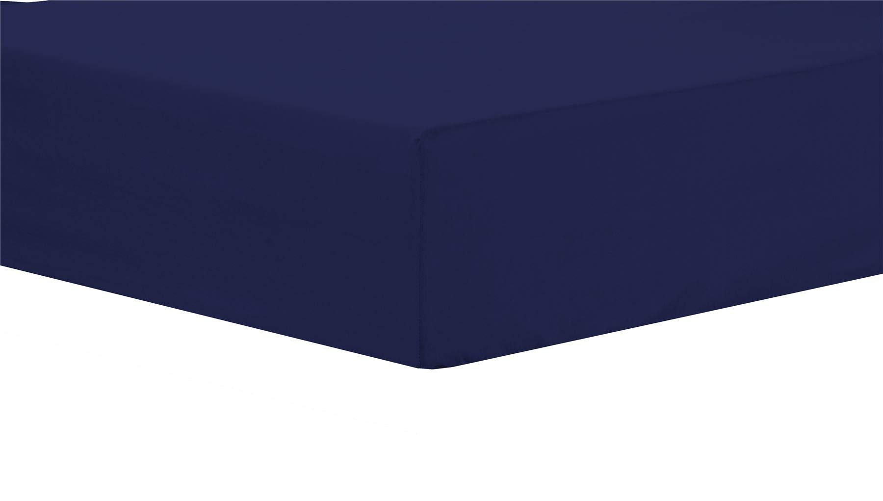 Olivia Rocco Easy Care Fitted Sheet Poly Cotton Bed Sheets, Super King Navy