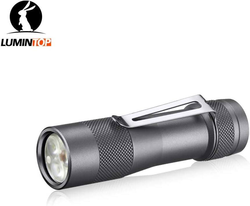 Small LED Torch LUMINTOP FW3A Mini Flashlight with 2800 lm Ultra Bright 3 CREE XPL LEDs 5 UIs Turbo 200 m Distance IP68 Waterproof Powered by 18650 for Indoor Outdoor Camping Hiking Emergency, Grey