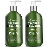 Roycederm Tea Tree Antifungal Shampoo: Folliculitis Shampoo for Dry Scalp, Dandruff, and Itchy Scalp - Medicated Clarifying shampoo with Tea Tree Oil, Paraben & Sulfate Free - 2 Pack