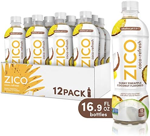 ZICO Coco-Refresh Sunny Pineapple Coconut Flavored, 16.9 fl oz (Pack of 12)