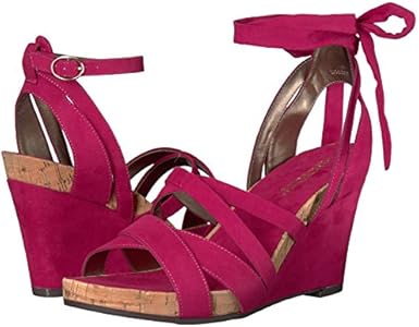 aerosoles lilac plush wedge sandals