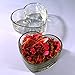 6 Inch Clear Glass Heart Shaped Serving Bowl
