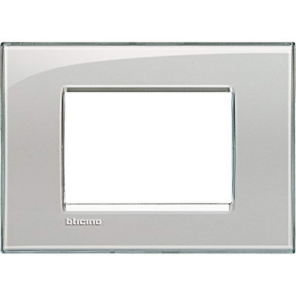 BTicino LIVINGLIGHT Plate 3 Modules, Quadra, grey, LNA4803KG