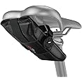 KOM Cycling Saddle Tool Roll Bag for Road, Mountain Biking, and Gravel Cycling - Saddle Roll is an alternative to the traditional Cycling Saddle Bag - Features 3 pockets and ATOP dial for tightening!