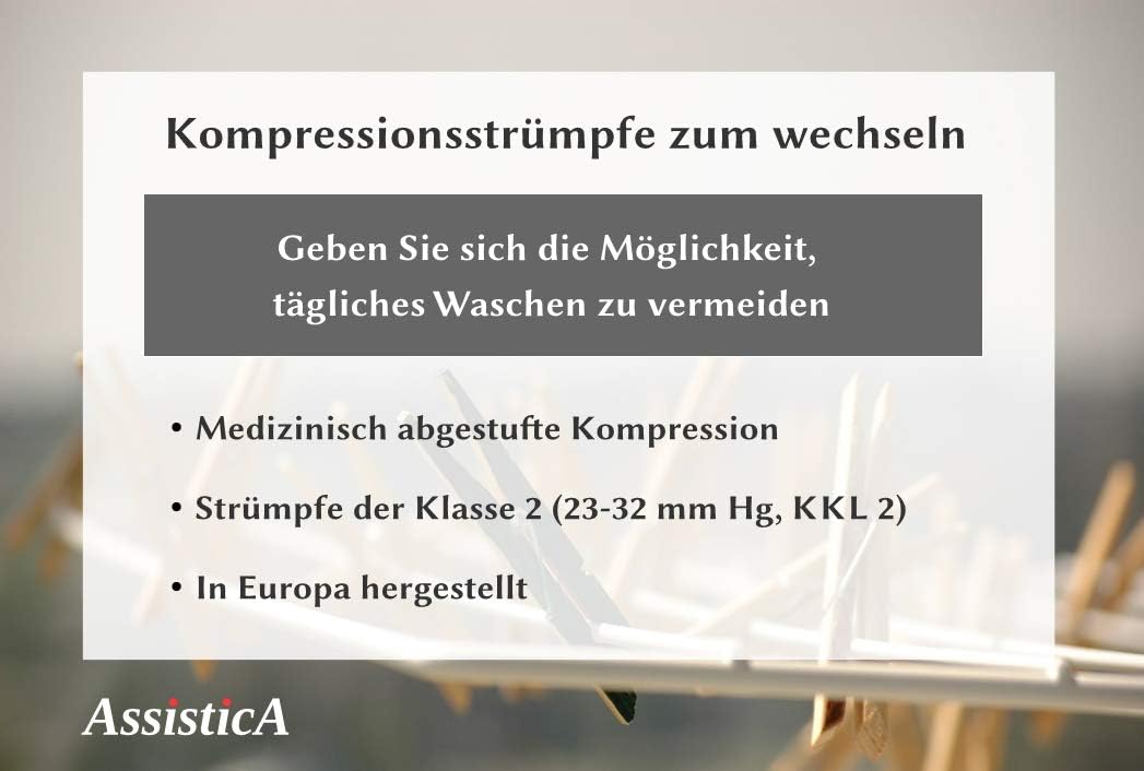 23-32 mmHg ASSISTICA® Medical Compression Stockings with Silicone Band - Image 4