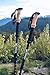 Watauga Trekking Poles (Pair) - Collapsible Ultralight Hiking Sticks with Cork / EVA Grips & Flip Locks