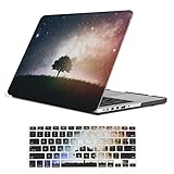 iCasso Macbook Old Retina 13 inch Case Rubber Coated Soft Touch Hard Shell Protective Cover For Macbook Pro 13 Inch Retina (No CD-ROM )Model A1425/A1502With Keyboard Cover (Star Tree)