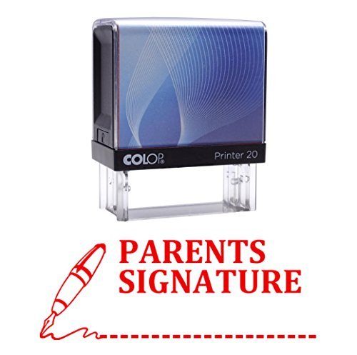 Parents Signature Self Inking Rubber Stamp Custom Colop Office Stationary P20 Mini Stamper