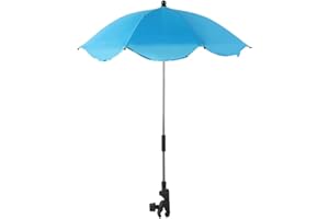ALASSE Toddler Umbrella Stroller, Baby Pram with Adjustable Clamp, UV Protection Children's Parasol, 8 Bone Umbrella for Trolley, Beach Chair, Wheelchair