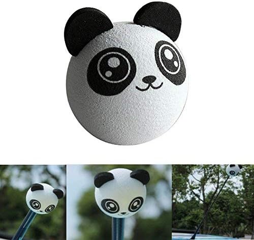 Yuchoi Cartoon Panda Style EVA Car Antenna Topper Aerial Topper Antenna Ball Truck SUV Pen Decoration