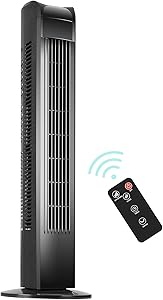 KEGIAN Oscillating Tower Fan with Remote, Electric Standing Floor Fan 3 Wind Speeds 3 Modes, Quiet Cooling Portable for Bedroom,Office,Home,30