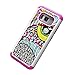 Samsung Galaxy S8 Plus Case,Berry Accessory Studded Rhinestone Crystal Bling Hybrid [ Dual Layer ] Armor Case Cover for Samsung Galaxy S8 Plus 2017 - Colorful Flowers