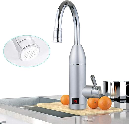 Berkalash Elektrisch Wasserhahn, 3000W 360-Grad-Drehung Wasserhahn