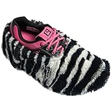 Brunswick Fun Shoe Covers- Fuzzy Zebra (One Size Fits Most (up to women's size 11))