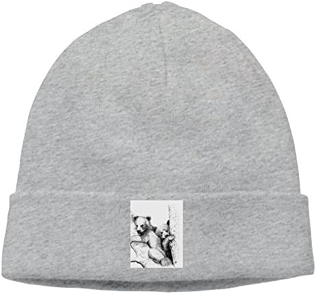 Two Grizzly Bear Beanie Hat Flat Brim Watchcap \r\nCool Cute Roll