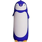 Fdit Stainless Steel Penguin Vacuum Insulated Travel Mug, 300ml, Blue, Glass and ABS Material, 7.4x7.4x18.9cm