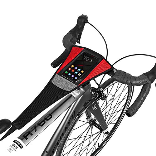 WOWOSS 2 Pack Bike Frame Sweat Guard Sweat Absorbs Prevent Bicycle from Corrosion for Bicycle Trainer Indoor Cycling Training with Phone Pouch