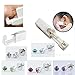 Disposable Sterile Ear Nose Piercing Kit Tool Stud Safety Portable Ear Piercing Kit (Silver White)