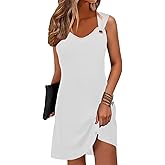 Disamer Summer Dresses for Women 2026 Sundresses Sleeveless Beach Swimsuit Cover Ups Spring Casual Tank Tshirt Sun Dress