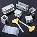 Onvian Window Locks, 6 Pack Aluminum Sliding Window Locks Security, Adjustable Sliding Door Frame Security Lock with Keys