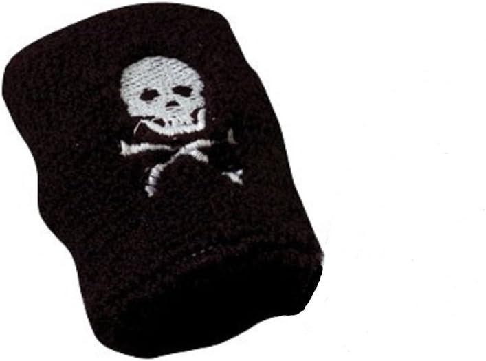 U.S. Toy Black & White Pirate Jolly Roger Terrycloth Wristbands Set of 2: Sports & Outdoors
